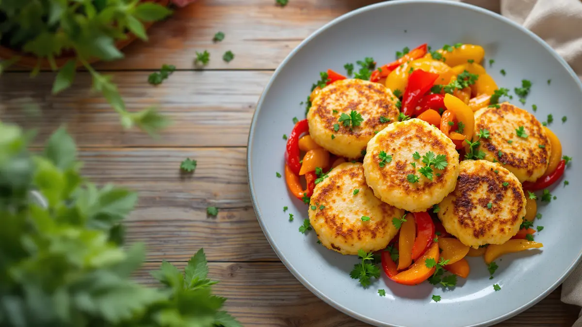 Geroerbakte paprika’s en goudbruine aardappelen: klaar in 20 minuten, vervangt je huisgemaakte nuggets voor minder dan 2 € per portie.