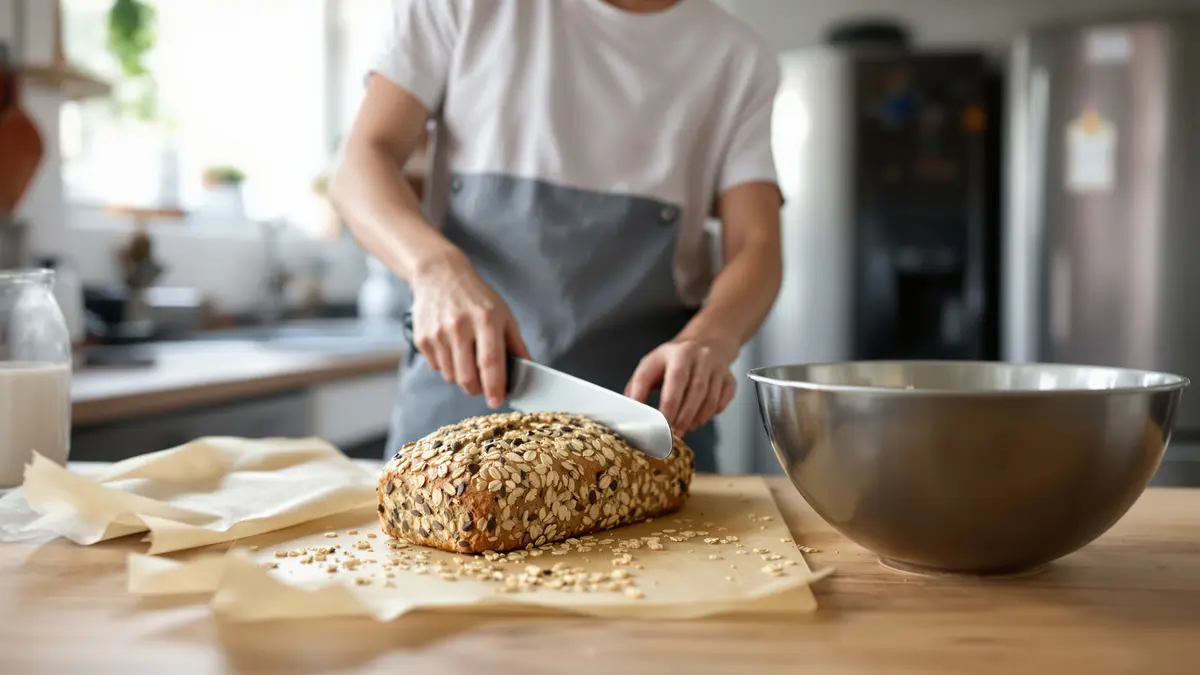 Maak dit snelle zadenbrood in 10 minuten voor de hele week, glutenvrij en smaakvol, voor minder dan €2 per portie.