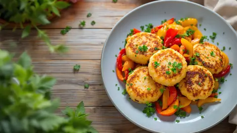 Geroerbakte paprika’s en goudbruine aardappelen: klaar in 20 minuten, vervangt je huisgemaakte nuggets voor minder dan 2 € per portie.