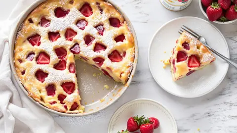 Aardbeienclafoutis klaar in 30 minuten: een luchtig en verrassend dessert voor minder dan 5 € per portie