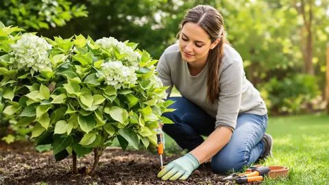 Geen watertekort of zure grond: een eenvoudige pH-aanpassing van de bodem versterkt de verdediging van de hortensia tegen plagen en voorkomt vergeling van de bladeren.