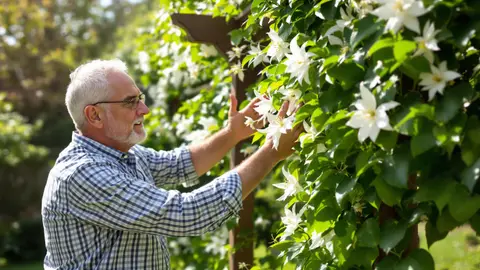 We dachten dat de Clematis armandii moeilijk tot bloei kwam: de tips van Jean-Yves Meignen tonen aan dat ze juist heel gemakkelijk te kweken is.